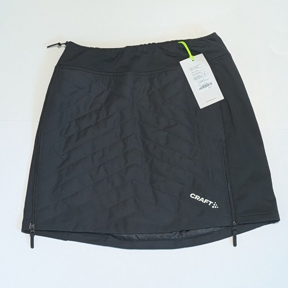 NWT Craft Sportswear Women's Nordic Insulated Ski Skirt, Black, Size Small